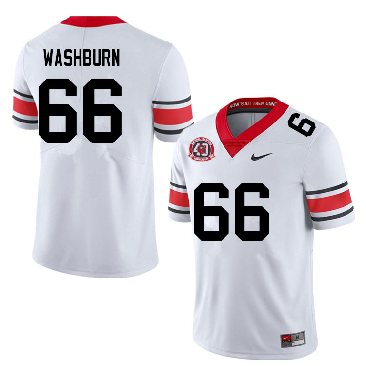 Men #66 Jonathan Washburn Georgia Bulldogs College Football Jerseys Sale-40th Anniversary